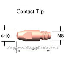 M8*L30*10MM welding contact tips/copper contact tips